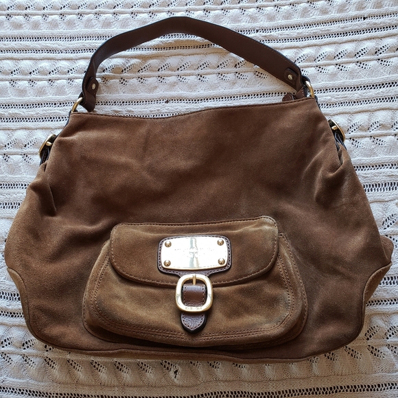 MICHAEL Michael Kors Handbags - Michael Kors MK suede hobo purse camel color